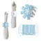 Big Dot of Happiness Winter Wonderland - Snowflake Holiday Party and Winter Wedding Paper Napkin Holder - Napkin Rings - Set of 24